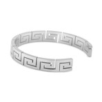 Argius Meander Bangle Bracelet // Silver Finish (6.3")