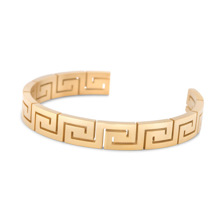 Argius Meander Bangle Bracelet // Gold Finish (6.3")