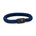 Portus Nautical Rope Bracelet // Matte Black + Navy Blue (7")