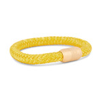 Portus Nautical Rope Bracelet // Matte Gold + Yellow (7.4")