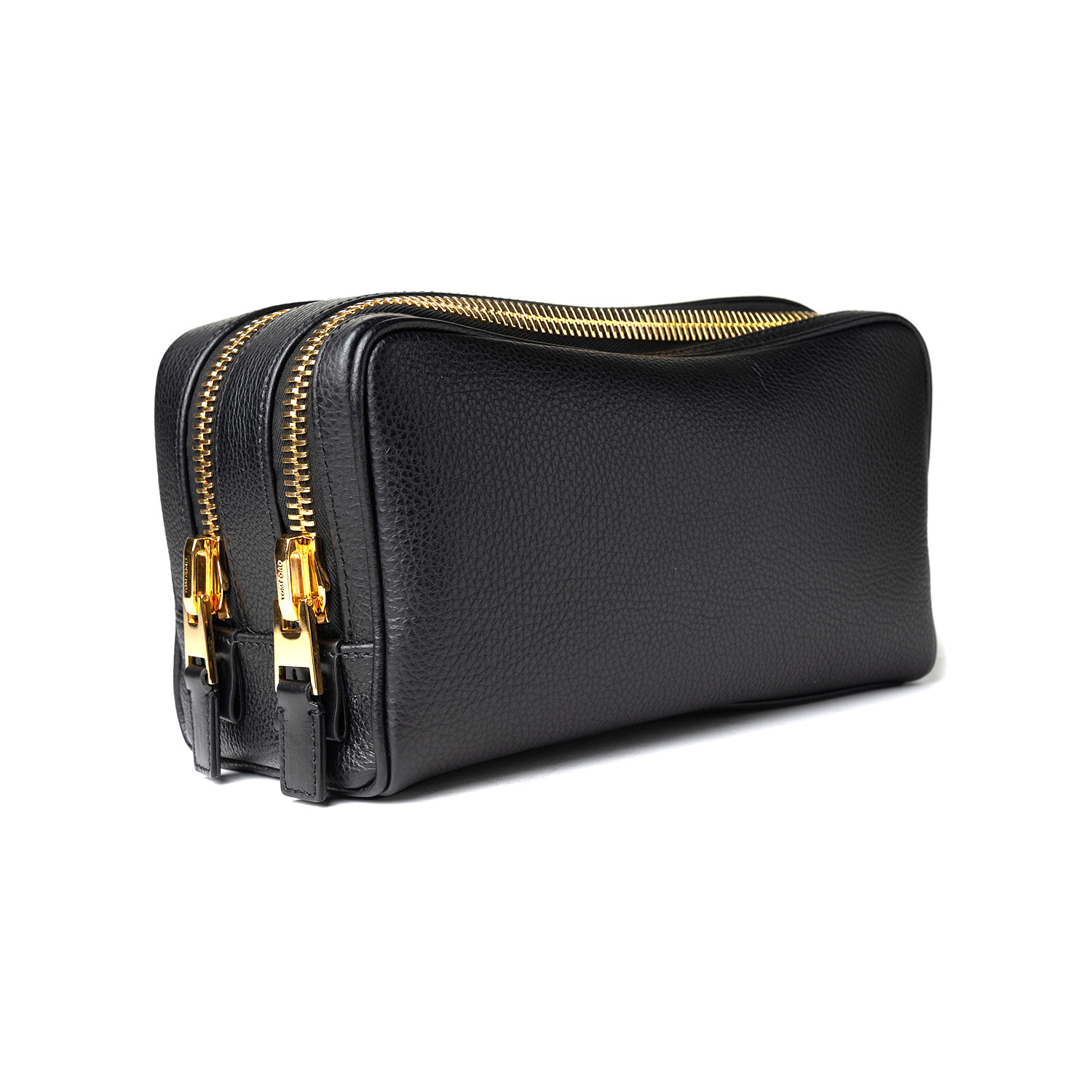 Men's Leather Double Zip Toiletry Bag // Black - Tom Ford - Touch of Modern