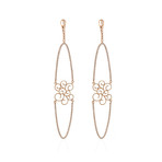 Crivelli 18k Rose Gold Diamond Drop Earrings