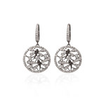 Crivelli 18k White Gold Diamond Drop Earrings