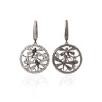 Crivelli 18k White Gold Diamond Drop Earrings