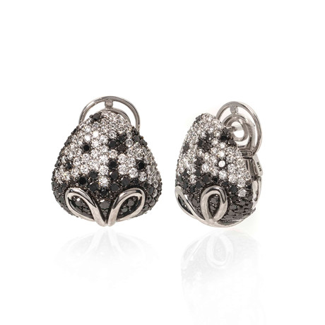 Crivelli 18k White Gold Diamond Huggie Earrings II