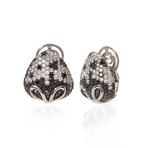 Crivelli 18k White Gold Diamond Huggie Earrings II