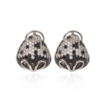 Crivelli 18k White Gold Diamond Huggie Earrings II