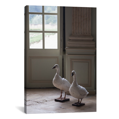 Chateau De Grand-Luce, Geese By Door (12"W x 18"H x 0.75"D)
