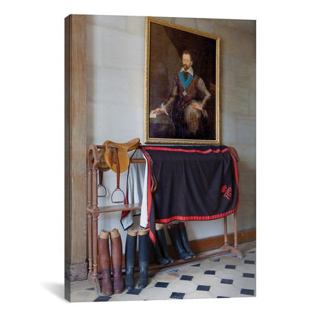Ferte-Saint-Aubin: Portrait, Boots And Saddle (12"W x 18"H x 0.75"D)