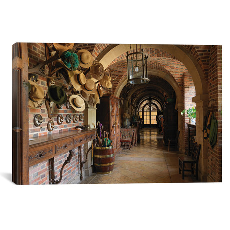 Courances, View Of Entry Hall (18"W x 12"H x 0.75"D)