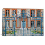 Breteuil, View Of Front Door Through Iron Gate (18"W x 12"H x 0.75"D)