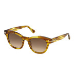 Women's Elizabeth Sunglasses // Light Brown + Brown Gradient