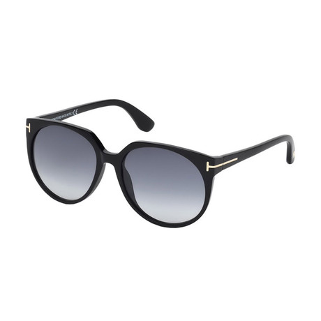 Women's Agatha Sunglasses // Black + Gradient Dark Gray