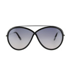 Unisex Tamara Sunglasses // Black + Smoke Mirror