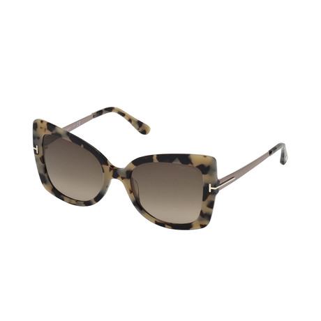 Tom Ford // Women's Gianna Sunglasses // Colored Havana + Roviex Gradient