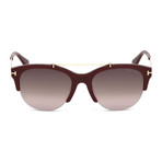 Women's Adrenne Sunglasses // Bordeaux + Bordeaux Gradient