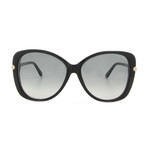 Women's Linda Sunglasses // Black + Smoke Gradient