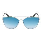 Tom Ford // Women's Jacquelyn Sunglasses // Silver + Blue