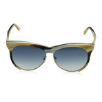 Women's Leona Sunglasses // Beige Horn + Smoke Gradient