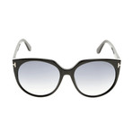 Women's Agatha Sunglasses // Black + Gradient Dark Gray