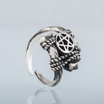 Bones Ring + Pentagram // Silver (6)