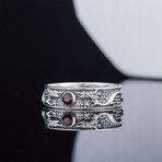 Dragon Band + CZ Gem // Silver (6)