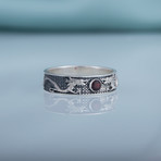 Dragon Band + CZ Gem // Silver (6)