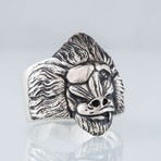 Animal Collection // Baboon Signet Ring // Silver (8.5)