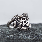 Bones Ring + Pentagram // Silver (6)