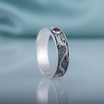 Dragon Band + CZ Gem // Silver (6)