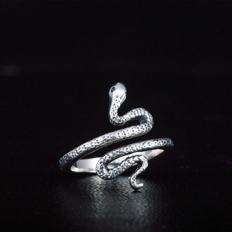 Tiny Snake Ring // Silver (5)