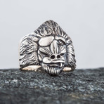 Animal Collection // Baboon Signet Ring // Silver (8.5)