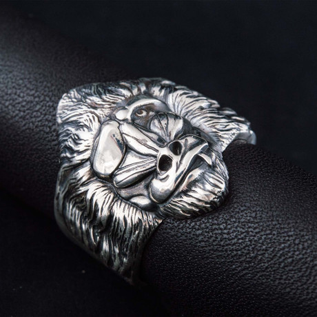 Animal Collection // Baboon Signet Ring // Silver (5)