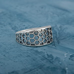 Honeycomb Ring // Silver (7)