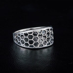 Honeycomb Ring // Silver (7)