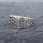 Honeycomb Ring // Silver (7)