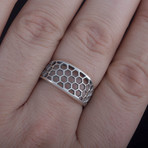 Honeycomb Ring // Silver (7)