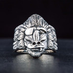 Animal Collection // Baboon Signet Ring // Silver (8.5)