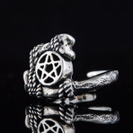 Bones Ring + Pentagram // Silver (6)