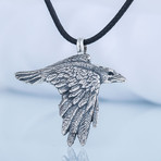 Animal Collection // Raven Amulet Pendant // Silver