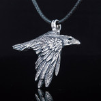 Animal Collection // Raven Amulet Pendant // Silver