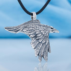 Animal Collection // Raven Amulet Pendant // Silver