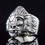 Animal Collection // Baboon Signet Ring // Silver (8.5)