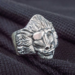 Animal Collection // Baboon Signet Ring // Silver (8.5)