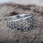 Honeycomb Ring // Silver (7)