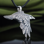 Animal Collection // Raven Amulet Pendant // Silver