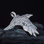 Animal Collection // Raven Amulet Pendant // Silver