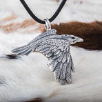 Animal Collection // Raven Amulet Pendant // Silver