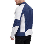 Asher Jacket // White + Blue (Euro: 48)