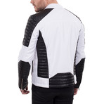 Asher Jacket // White + Black (Euro: 48)